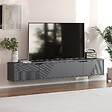 HABITAT ET JARDIN - Meuble TV en bois "Parla" 180 x 30 x 30 cm - Anthracite - vignette