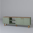 HABITAT ET JARDIN - Meuble TV en bois "Mia" - 160 x 40 x 56 cm - Vert - vignette