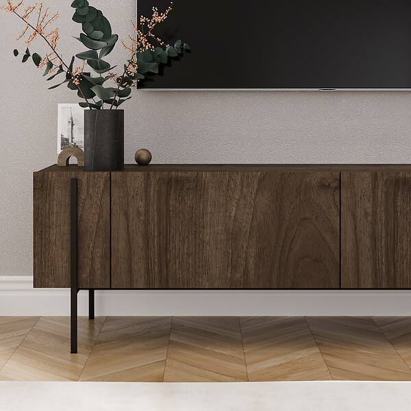 HABITAT ET JARDIN - Meuble TV en bois "Herman" - 160 x 31 x 45 cm - Marron - large