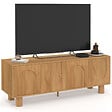ID MARKET - Meuble TV 140 cm ARCHIE 4 portes design arche effet bois - vignette
