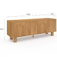 ID MARKET - Meuble TV 140 cm ARCHIE 4 portes design arche effet bois - vignette