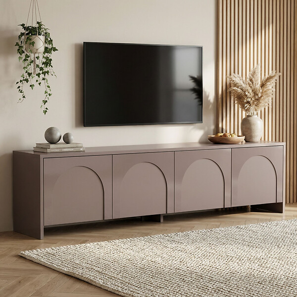 HABITAT ET JARDIN - Meuble TV en bois "Aurelia" - 180 x 32 x 45 cm - Atlas - large