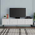 HABITAT ET JARDIN - Meuble TV en bois "Dune" - 180 x 29 x 50 cm - Blanc - vignette