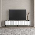 HABITAT ET JARDIN - Meuble TV en bois "Oscar" - 180 x 31 x 45 cm - Blanc - vignette