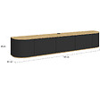 ID MARKET - Meuble TV 180 cm suspendu LEORA 3 portes bois et noir - vignette