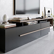 HABITAT ET JARDIN - Meuble TV en bois "Basak" - 180 x 40 x 46 cm - Noir - vignette