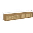 ID MARKET - Meuble TV 180 cm suspendu HANAE 2 portes effet naturel cannage - vignette