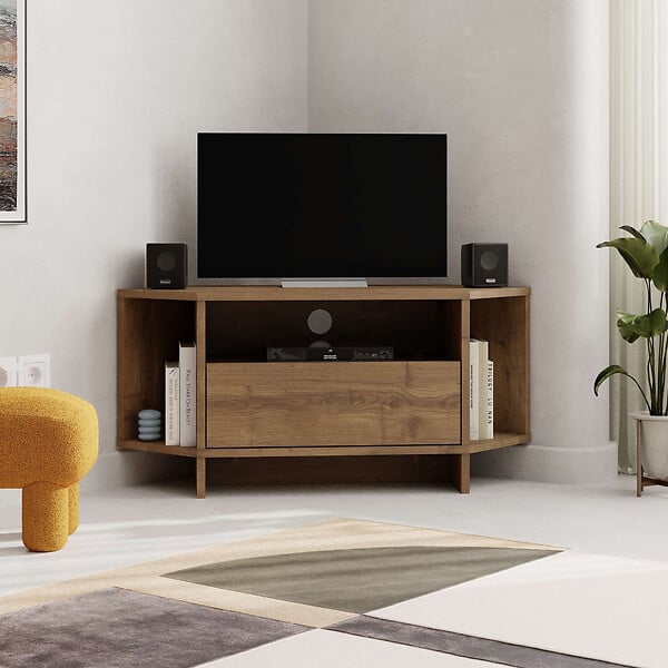 HABITAT ET JARDIN - Meuble TV en bois "Viva" - 95 x 35 x 45 cm - Marron - large