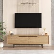 HABITAT ET JARDIN - Meuble TV en bois "Calvin" - 160 x 35 x 45 cm - Marron - vignette