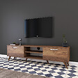 HABITAT ET JARDIN - Meuble TV en bois "Atik" - 180 x 35 x 48 cm - Marron - vignette