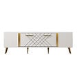 HABITAT ET JARDIN - Meuble TV en bois "Detas" - 150 x 35 x 48 cm - Or - vignette