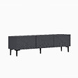 HABITAT ET JARDIN - Meuble TV en bois "Felix" 160 x 31,4 x 44,1 cm - Anthracite - vignette
