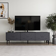 HABITAT ET JARDIN - Meuble TV en bois "Felix" 160 x 31,4 x 44,1 cm - Anthracite - vignette