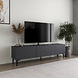 HABITAT ET JARDIN - Meuble TV en bois "Felix" 160 x 31,4 x 44,1 cm - Anthracite - vignette