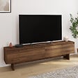 ID MARKET - Meuble TV 180 cm YURI 2 portes effet noyer - vignette