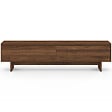 ID MARKET - Meuble TV 180 cm YURI 2 portes effet noyer - vignette