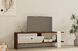 HABITAT ET JARDIN - Meuble TV en bois "Gaye" - 120 x 25 x 36 cm - Blanc - vignette