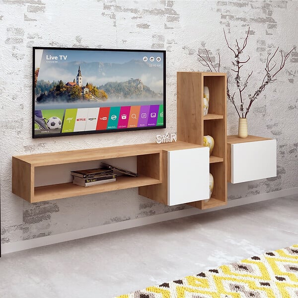 HABITAT ET JARDIN - Meuble TV en bois "Kumkuat" - 160 x 35 x 70 cm - Marron - large