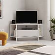 HABITAT ET JARDIN - Meuble TV en bois "Viva" - 95 x 35 x 45 cm - Blanc - vignette