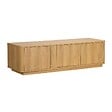 OVIALA - Meuble TV effet bois 150 cm bois clair  - Cesar - vignette
