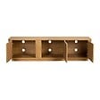 OVIALA - Meuble TV effet bois 150 cm bois clair  - Cesar - vignette