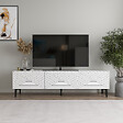 HABITAT ET JARDIN - Meuble TV en bois "Felix" - 160 x 31 x 44 cm - Blanc - vignette