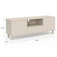 ID MARKET - Meuble TV 140 cm BERTILLE 3 portes bois beige - vignette