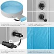 TECTAKE - Piscine pliable pour chien NELE gris/bleu - vignette