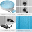 TECTAKE - Piscine pliable pour chien NELE gris/bleu - vignette