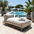 OVIALA - Structure pour méridienne de salon de jardin modulable beige - Mixi - vignette