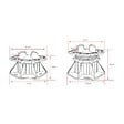 MCCOVER - Lot de 50 plots réglables 50 à 80 mm dalle et carrelage Noir, Unités - 50 pièces - vignette