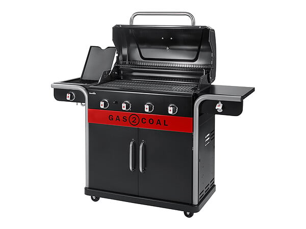 CHAR-BROIL - Barbecue à gaz et à charbon Gas2Coal 2.0 4B + Housse de protection + Plancha - Char-Broil - large