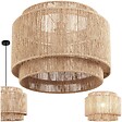 TECTAKE - Suspension LIGNEA LUX en jute au style bohème 40W marron naturel - vignette