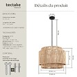 TECTAKE - Suspension LIGNEA LUX en jute au style bohème 40W marron naturel - vignette
