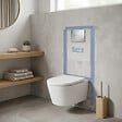 ROCA - Pack WC suspendu complet avec bâti-support Roca, cuvette compacte sans bride et abattant soft-close - vignette
