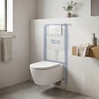 ROCA - Pack WC suspendu complet avec bâti-support Roca, cuvette design sans bride et abattant soft-close - vignette