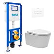 ROCA - Pack WC suspendu complet avec bâti-support Roca, cuvette design sans bride et abattant soft-close - vignette