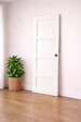 GD MENUISERIES - Porte Coulissante Tamera blanc H204 x L73 cm, coquilles, tire doigt - vignette