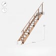 KORDO - Escalier bois droit avec garde-corps, Novesta KORDO - vignette