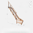 KORDO - Escalier bois quart-tournant gauche avec garde-corps, Novesta KORDO - vignette