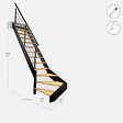 KORDO - Escalier bois quart-tournant gauche noir avec garde-corps à LED intégrées, Diverso KORDO - vignette