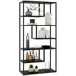 TECTAKE - Étagère VENDA avec 6 compartiments, look industriel 85x35x188cm noir - vignette