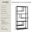 TECTAKE - Étagère VENDA avec 6 compartiments, look industriel 85x35x188cm noir - vignette