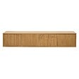 OVIALA - Meuble TV suspendu 160 cm scandinave bois clair - Ivy - vignette