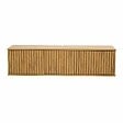 OVIALA - Meuble TV suspendu 120 cm scandinave bois clair - Ivy - vignette
