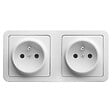 DEBFLEX - BLOK DOUBLE PRISE DE COURANT 2P+T SAILLIE BLANC - vignette