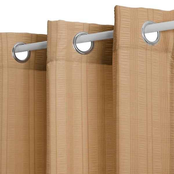 ATMOSPHERA - Voilage Noa motif rayures plissées140x240cm beige - large