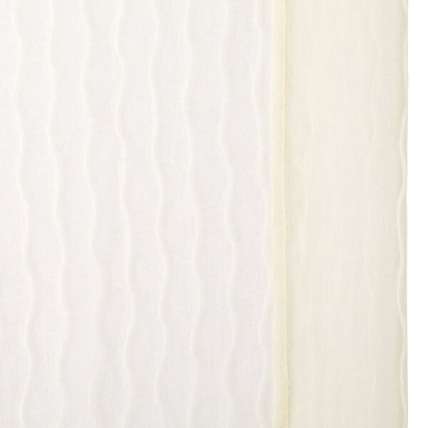 ATMOSPHERA - Voilage Mila rayures texturées140x240cm beige lin - large
