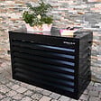 BEYOND BLUE - Cache climatisation - Venetian - Aluminium - Noir RAL9005 - Taille médium - Moyen  L 110 x H 80 x P 55 cm - vignette