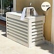 BEYOND BLUE - Cache climatisation - Venetian - Aluminium - Beige RAL9001 - Taille médium - Moyen  L 110 x H 80 x P 55 cm - vignette